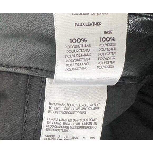 NWT MOTHER The Super Cha Cha Prep Heel Faux Leather Flare Leg Pants Black 23 - Picture 13 of 13